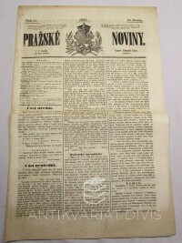 kolektiv, autorů, Pražské noviny číslo 59, 1855