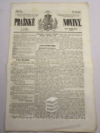 kolektiv, autorů, Pražské noviny číslo 60, 1855